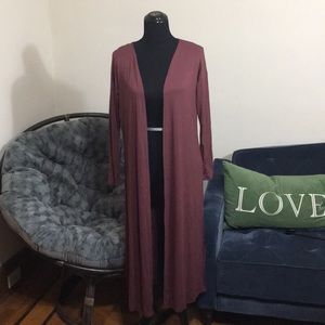Dark Rose Duster cardigan Large